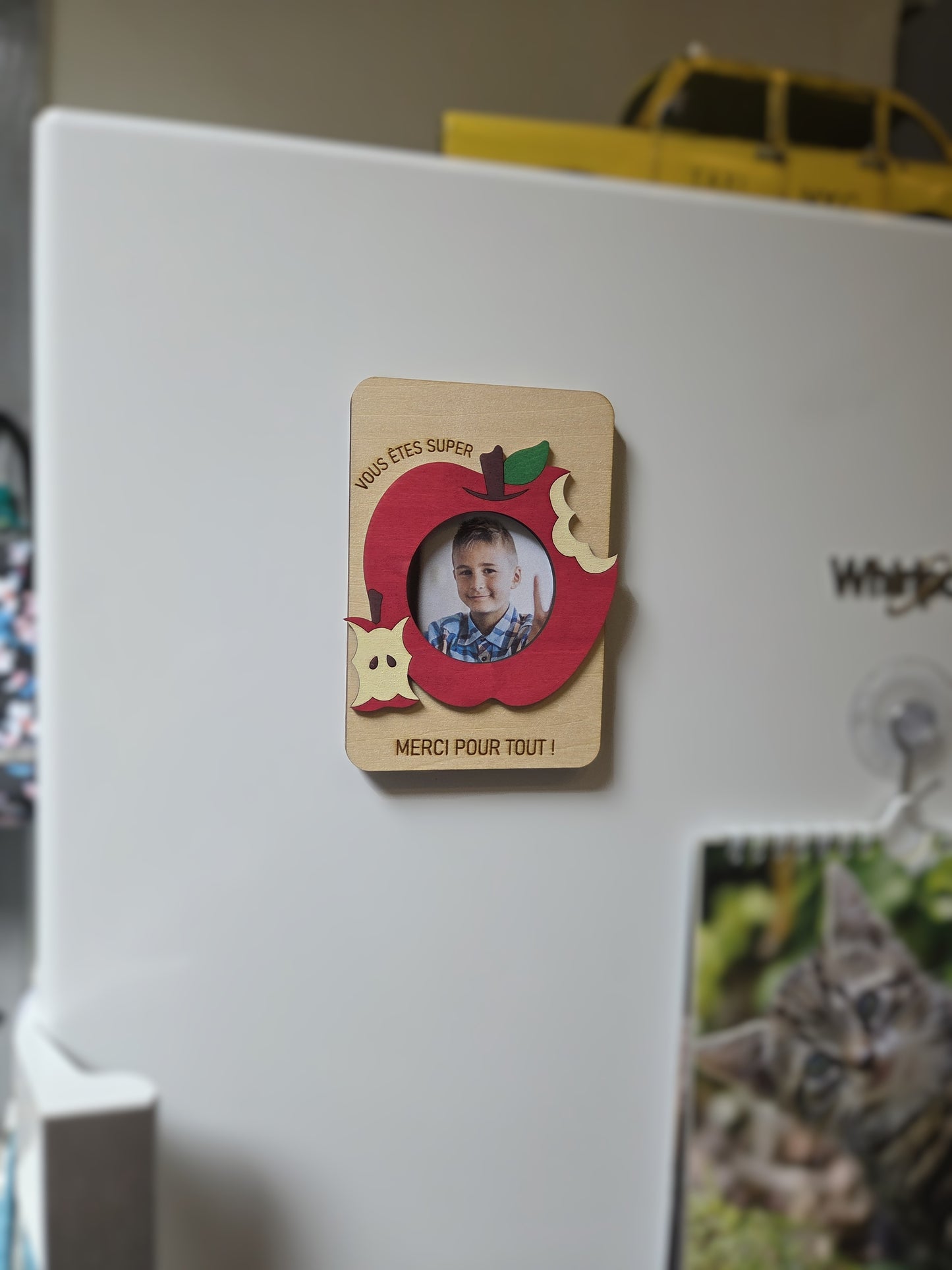 Magnet photo pour frigo "Vous êtes super - Merci pour tout !"