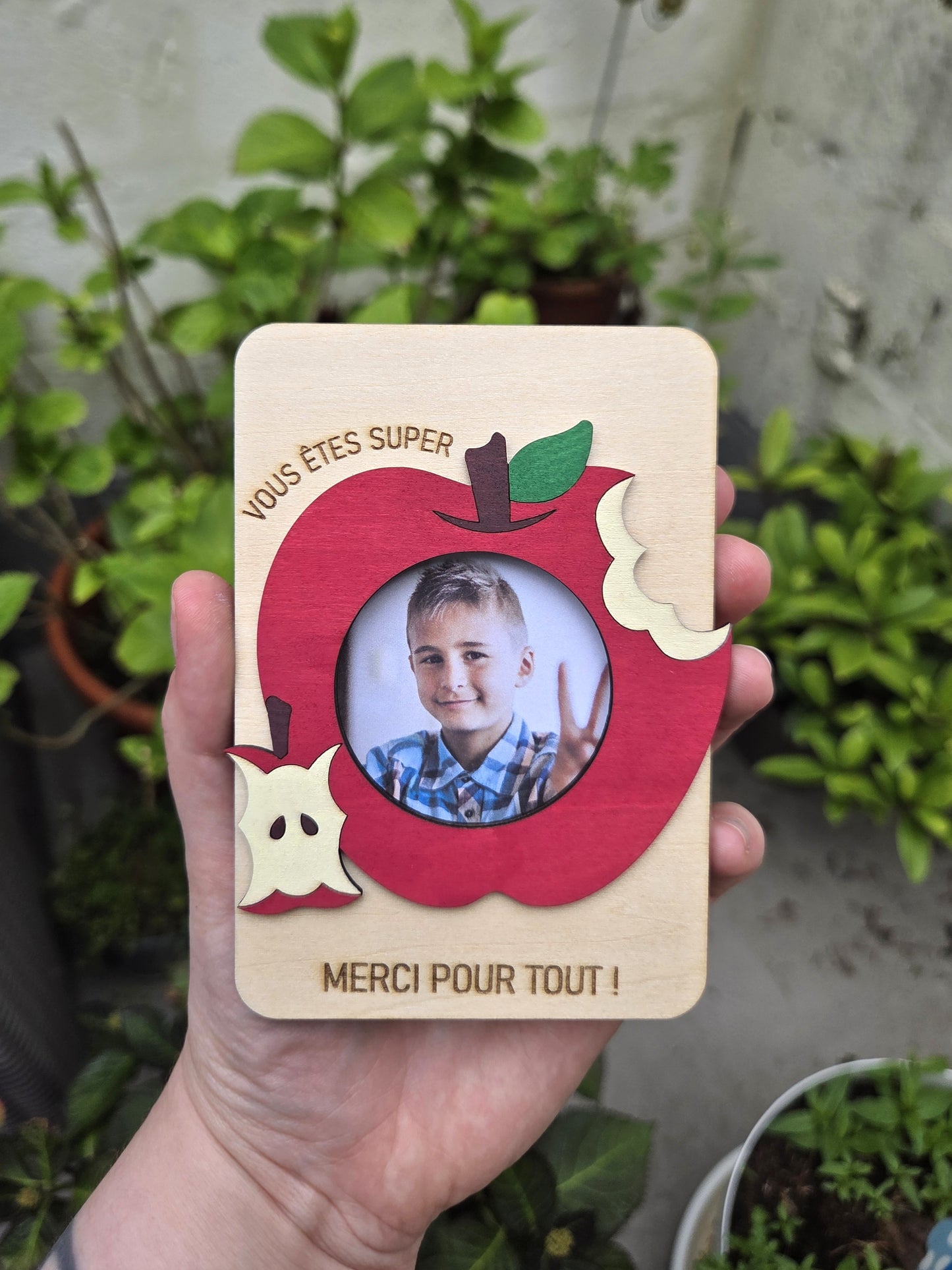Magnet photo pour frigo "Vous êtes super - Merci pour tout !"