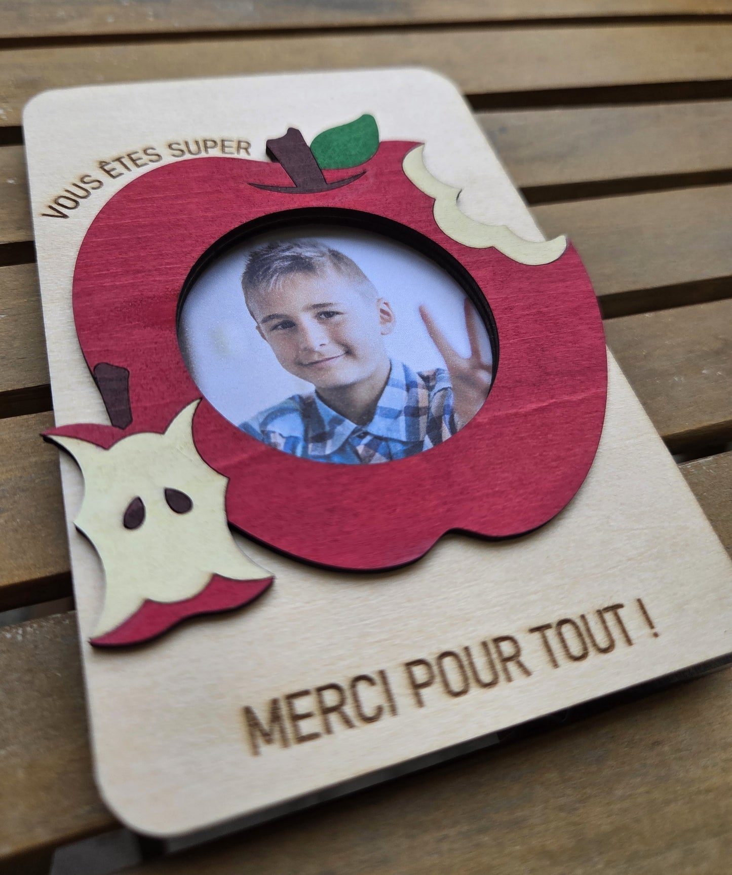 Magnet photo pour frigo "Vous êtes super - Merci pour tout !"